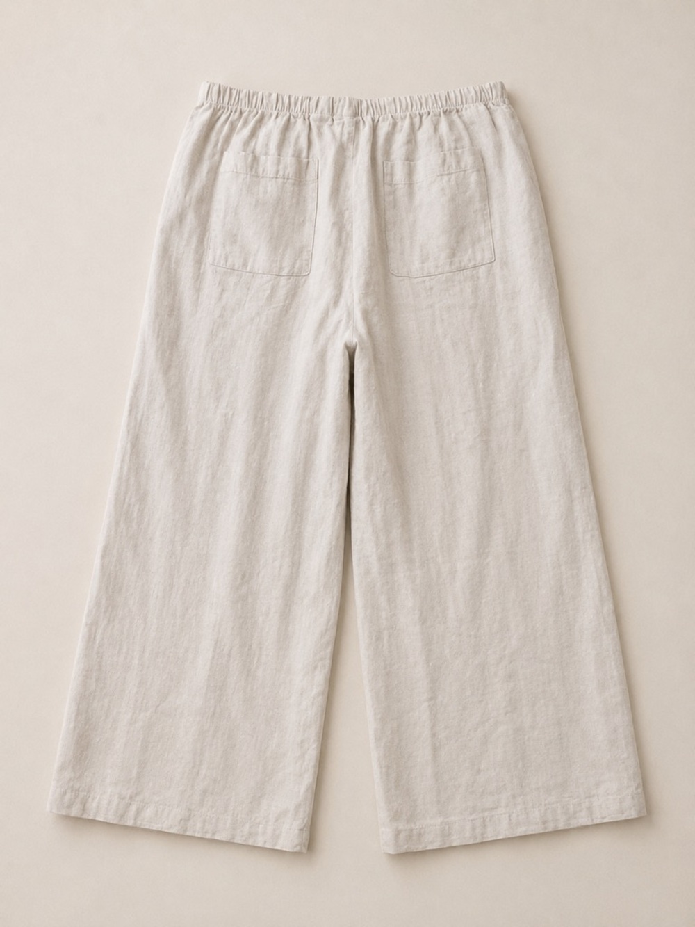 C&C California 100% Linen Wide Leg Pull On Pants NWT Oatmeal XL Coastal - Picture 3 of 6